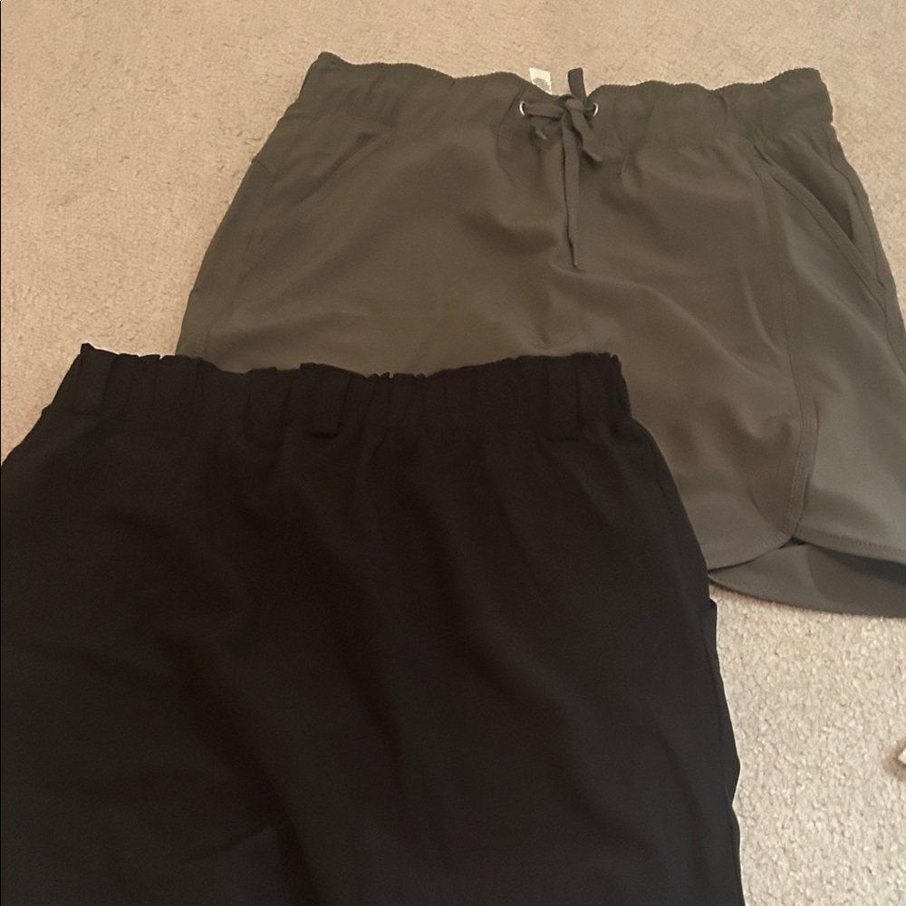 Women's Black and Gray Shorts